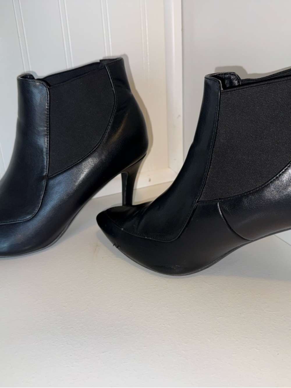 Allegra K Women’s Black Pointed Toe Ankle Booties with Slim Heel - Picture 9 of 12